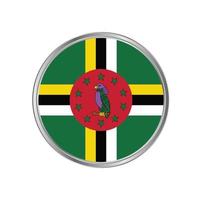 Dominica Flag with metal frame vector