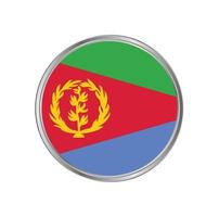 Eritrea Flag with metal frame vector