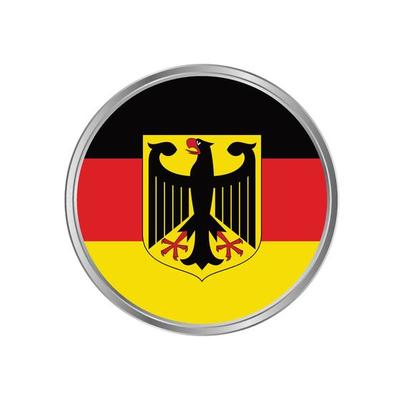 Germany flag with circle frame