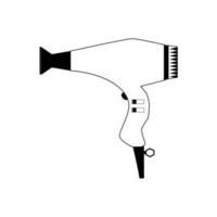 Hair comb. Hairdresser tool outline isoleted icon vector