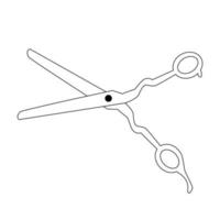 Hair scissors. Hairdresser tool outline isoleted icon vector