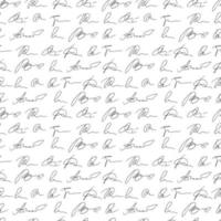 vector seamless pattern handwritten personal signatures. Hand writing by pen, lines of handwritten text