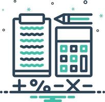 Mix icon for accounting vector