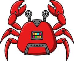 los geniales cangrejos robot con la pintura brillante vector
