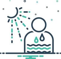 Mix icon for dehydrate vector