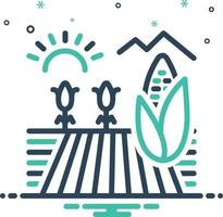 Mix icon for cornfield vector