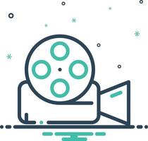 Mix icon for video reel vector