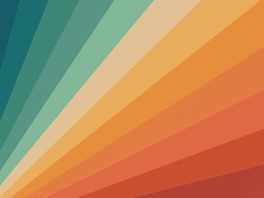 Retro seventies sunrays background