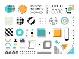 Abstract Geometric Memphis UI Graphic Design Element vector