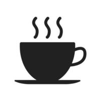 Coffee and tea cup icon. Hot drink symbol vector illustration