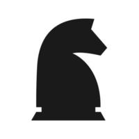 vector de icono de silueta de ajedrez de caballo