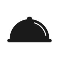 icono de bandeja de comida. ilustración vectorial cloche vector