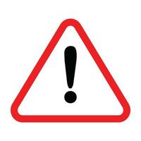 Triangular warning sign and symbol. Danger mark icon vector
