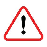 Triangular warning sign and symbol. Danger mark icon vector