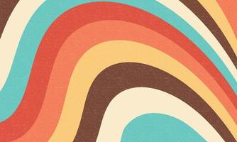 Retro groovy background. Abstract colourful and textured wavy shapes design vector