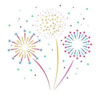 fireworks display on white background vector