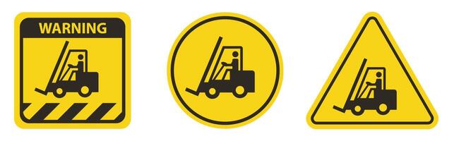 Warning Do not operate the forklift vector