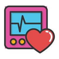 Trendy ECG Concepts vector