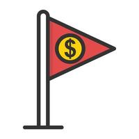 Money Symbol Flag Vector