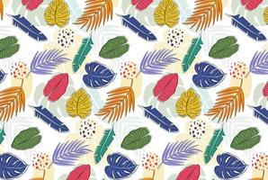 seamless pattern banana, tropics, floral design, coconut, monstera, botany, palm, spring, textile, wallpaper, tropical, colorful, leaves, jungle, decorative, exotic. vector