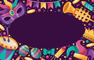 Mardi Gras Carnival Music Festival Colorful Doodle Background vector