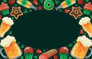 St Patrick's Day Doodle Food  Background vector