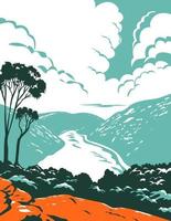 parque nacional del valle de berowra con berowra creek en el norte de sydney nueva gales del sur australia wpa poster art vector