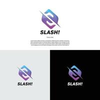 Initial Letter Shape S Slash Logo Design Template Symbol Icon vector