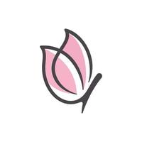 butterfly logo vector icon illustration