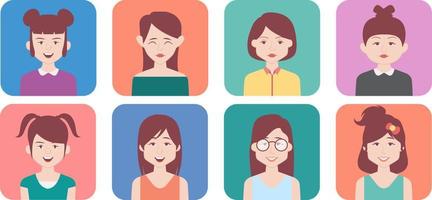 Woman Avatar Set vector