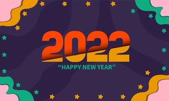 Celebration Happy New Year 2022 Background vector