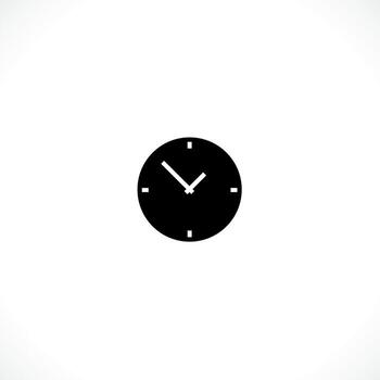 Clock icon. Clock Time symbol flat style. design web site icon, logo, app, UI. Illustration - Vector. EPS10. vector