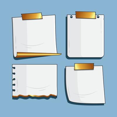 Cartoon paper collection vector three free download