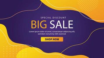 banner editable big sale discount modern vector