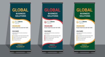 Creative Business Roll Up Signage Banner Template Design. vector