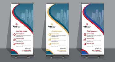 Creative Business Roll Up Signage Banner Template Design. vector