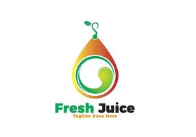 logo de jugo fresco vector