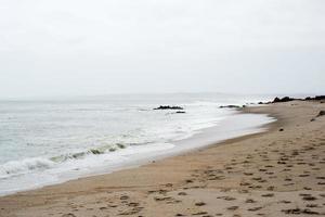 Namibian beach near Cape Cross with no people. Winter on the beach. photo