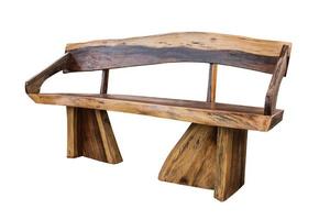 Wooden bench isolated. photo