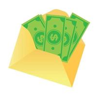 Paper Folder with Money vector