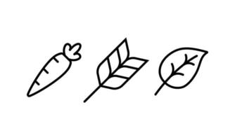 editable icon set related to gardening activities vector
