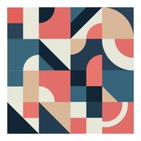 Geometric background with checkered patterns in square vector