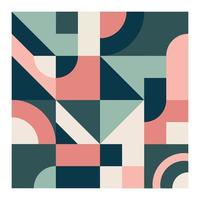 Geometric background with checkered patterns in square vector