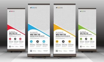 negocio corporativo roll up banner standee template, moderno x banner signage diseño minimalista único vector