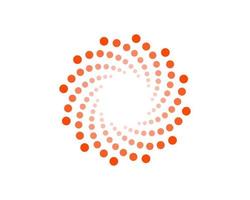 forma de círculo abstracto con colores naranja vector