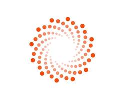 Abstract circle shape with orange colors vector