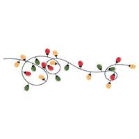 Vector modern colorful illustration of twinkle lights Christmas decoration. Use it as elements for design greeting cards , poster, card, packaging paper design