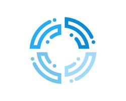 Abstract circle shape with circuit technology vector