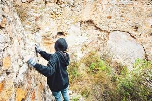 niña asustada de las alturas foto