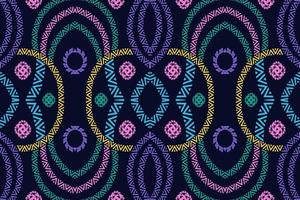 patrón tradicional oriental étnico geométrico.Estilo de bordado tribal de figura.Diseño de papel tapiz, ropa, envoltura, tela, ilustración vectorial. vector